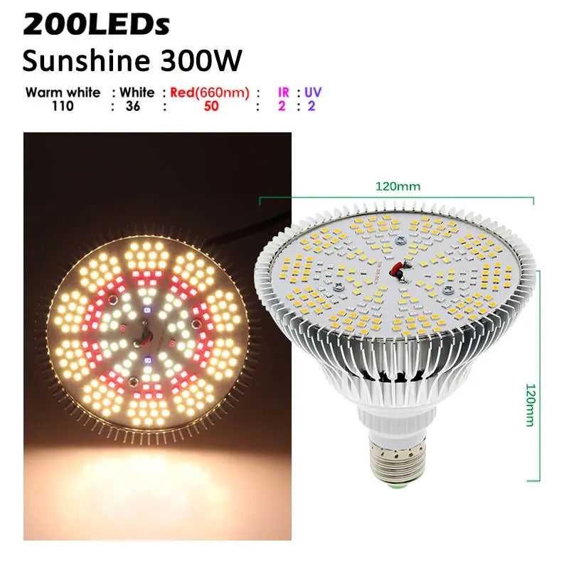 BountiGlow Radiant 300W LED Plant Light Bulb