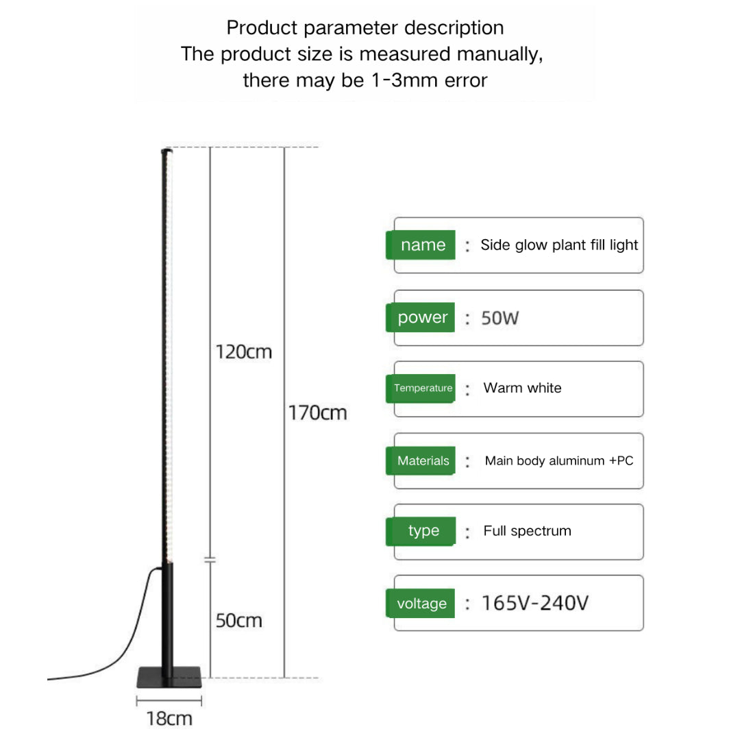 BountiGlow EdgeLight 50W Floor Standing Light